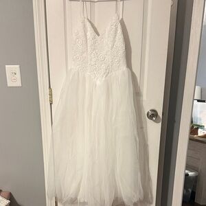 Selfie Leslie White Lace Wedding Dress